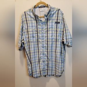 Mens Columbia Short Sleeved Fishing Shirt